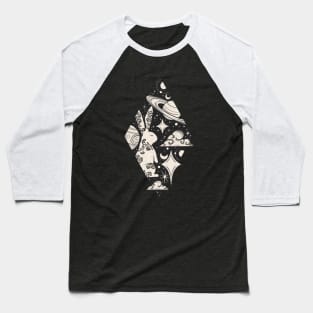 Moon Rabbit Rhombus 4 Baseball T-Shirt